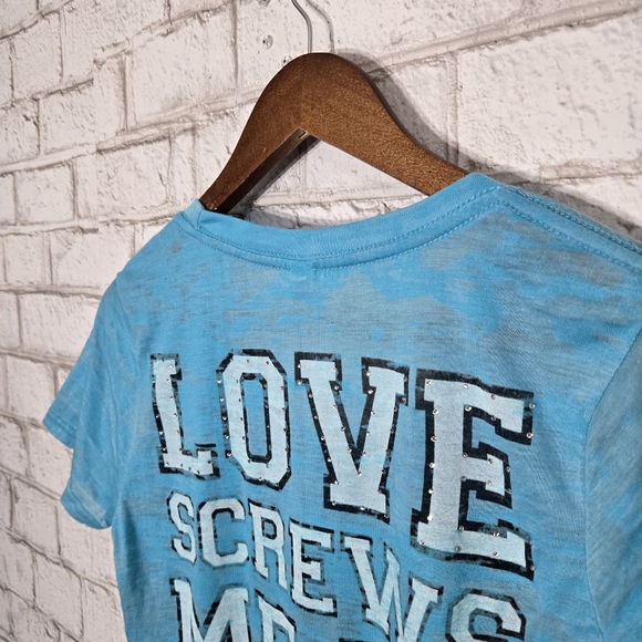 Rick Springfield blue studded tee - Picture 5 of 5